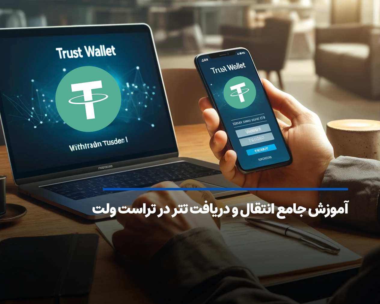 آموزش دریافت و انتقال تتر در تراست ولت