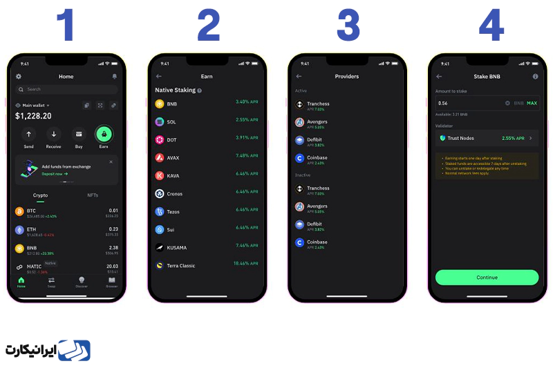 آموزش مراحل استیکینگ بایننس کوین در صرافی بایننس