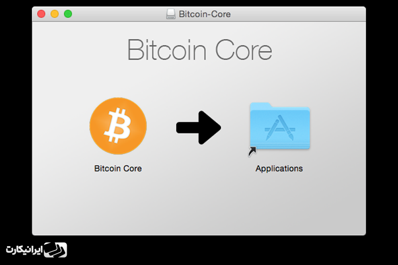 انتقال بیت کوین کور به پوشه اپلیکیشن
